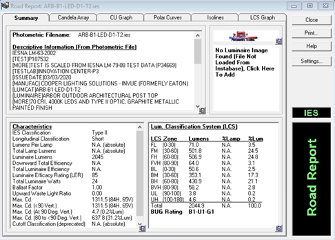 Exhibit C09-2. Sample Illustration of Lighting Calculations